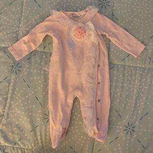 Baby Girl Flower Footie PJs